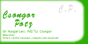 csongor potz business card